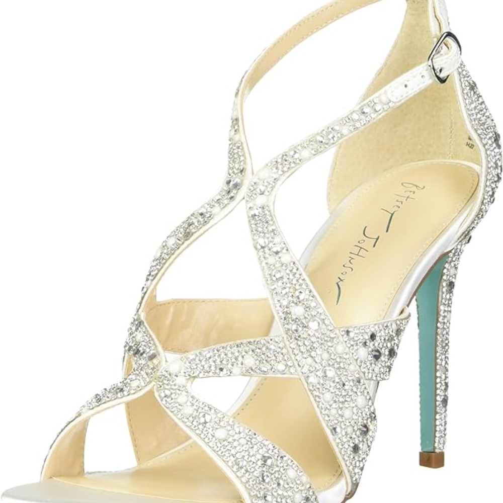 Betsey Johnson Embellished Heel Blue by Betsey